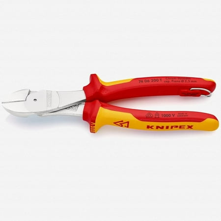 

Knipex Insulated VDE High Leverage Diagonal Cutters with Chrome Finish 8 - Tethered Attachment