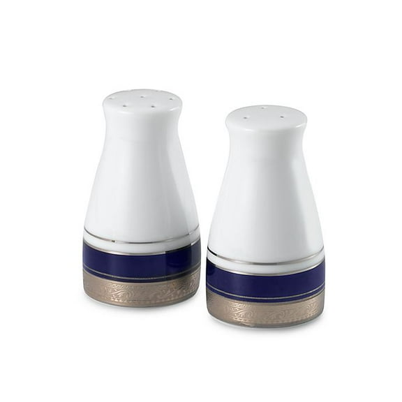 Noritake Crestwood Cobalt Platinum Salt and Pepper Shakers