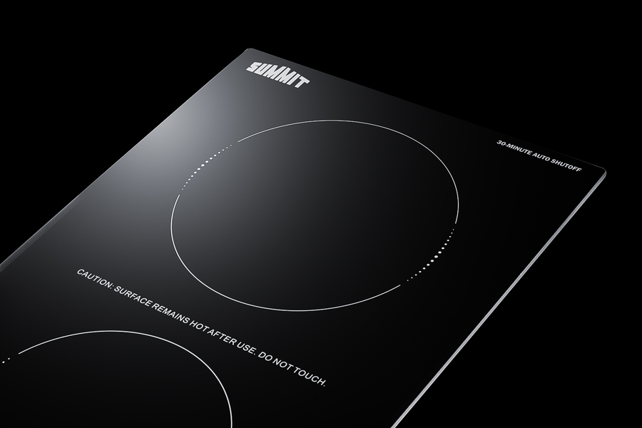 12" Wide 115V 2-Burner Radiant Cooktop With Safety Shutoff