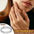 thumbnail image 3 of FaithHeart 925 Sterling Silver Ring for Women, Stackable Simple Celtic Knot Ring Eternity Promise Engagement Wedding Band Jewelry Gift for Sister Daughter Size 10, 3 of 9