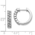 thumbnail image 2 of 14K White Gold 2-Row Diamond Hinged Hoop Earrings (17 X 18) Made In India em4262-100-wa, 2 of 5