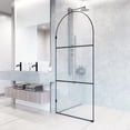 thumbnail image 6 of VIGO Arden 34 in. W x 78 in. H Framed Fixed Shower Screen Door in Matte Black with 3/8 in. (10mm) Clear Glass, 6 of 11