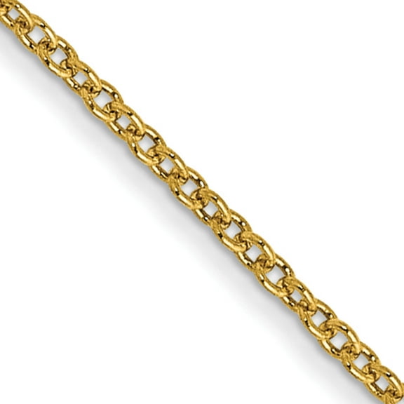 14K Yellow Gold 1mm Round Open Link Cable Chain (22 X 1) Made In South Africa pen53-22