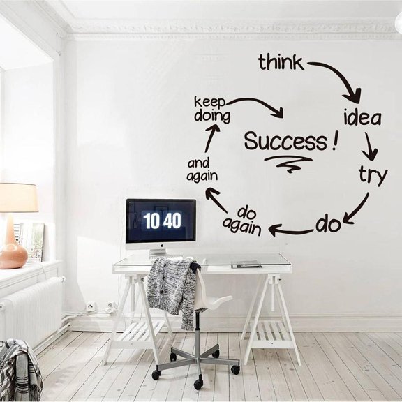 Office Wall Stickers Decor Entrepreneur Success Quotes Wall Decal Vinyl Art Decals 30x33cm