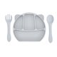 thumbnail image 1 of Plato de cena Placas de succión de silicona para bebés y niños pequeños Placa de succión para bebés con cuchara y tenedor de silicona Diseño dividido libre de BPA Apto para lavavajillas y microondas Abanopi  Plato de cena, 1 of 7