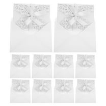 LOLIPPYY 10 Sets Romantic White Butterfly Wedding Invitations with Floral Design and Envelopes Included