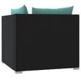 thumbnail image 6 of vidaXL Patio Loveseat with Cushions Black Poly Rattan, 6 of 10