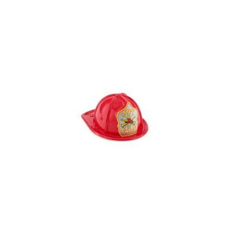 Child Size Red Plastic Fire Chief Hat - 8