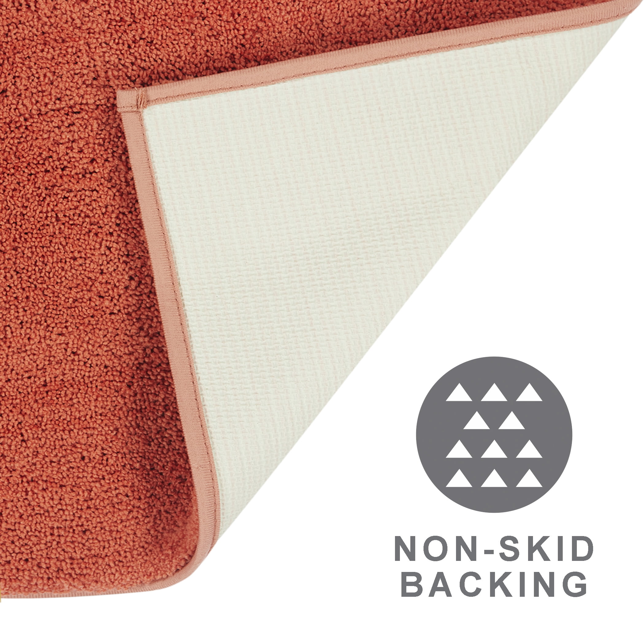 Mainstays Performance Recycled Polyester Bath Rug, Terracotta Dream, 20" x 34"