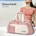 thumbnail image 5 of Travel Duffel Bag, Gym Bag for Women with Shoe Compartment, Large Expandable Weekender Bags for Women, Workout Overnight Carry on Duffle Bag for Travel, White, 5 of 6