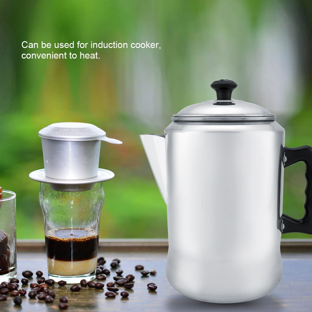 OTVIAP Aluminum Coffee Pot,Aluminum Alloy Coffee Maker Pot Percolator