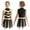 Black, variant on TiaoBug Girls Cheer Leader Uniform Schoolgirl Dance Dress Stage Performance Cheerleading Outfit Purple 10