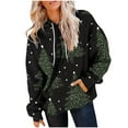 thumbnail image 5 of Lorytime Oversized Hoodies for Women Christmas Tree Sweatshirt Long Sleeve Pullover Drop Shoulder Loose Tops for Holiday, 5 of 7