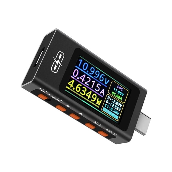 POROMETISTO-UT01C  USB Type-C Tester Voltmeter Ammeter 4-30V 0-12A 240W HD Display Current Voltage Monitor PD3.1/QC4.0 /PPS Fast Charge Detection Trigger