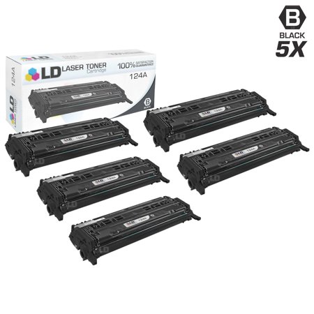 Ld remanufactured toner cartridge replacement for 124a q6000a (black  5-pack)