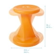 thumbnail image 2 of ECR4Kids Twist Active Wobble Stool, 18in Seat Height, Classroom Furniture, Orange, 2 of 9