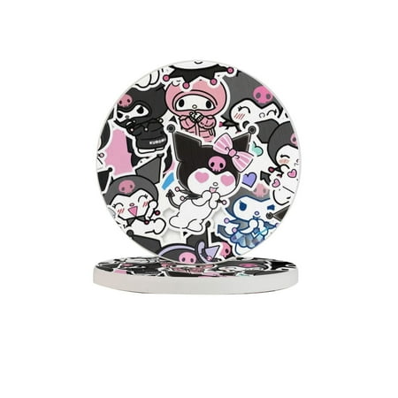 

Kuromi Diatomaceous Earth Coaster Diatomite Drink Coasters Water Absorbent Coaster Quick Drying Large Absorbent Kitchen Round W10 X D10 X H0.9 Cm (1 2 4 6 Pack)