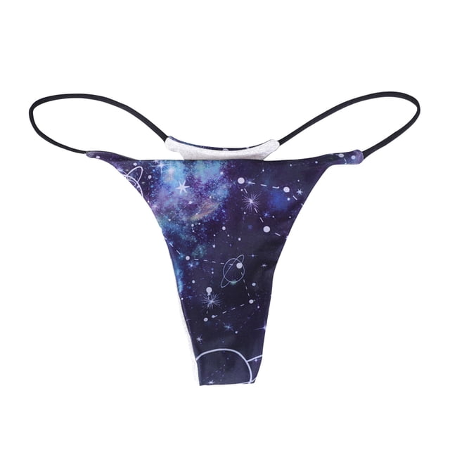 Clearance Sale 2025 Intimates Women's Printed Clearance Underpants Comfort Low-Rise Soft T-Back G-String Panties