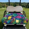 thumbnail image 2 of HUIACONG Colorful Leaves Golf Cart Covers Seat 4 Pocket Anti-Slip Golf Cart Covers Seat Club Car Portable Breathable Fit Most Cars EZGO Yamaha Club Car, 2 of 7