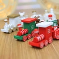 thumbnail image 4 of Injueey Tren de Feliz Navidad 4 secciones Decoración de Regalo para niños Oso Muñeco de nieve Decoraciones Arreglo Suministros para Natal Kits de decoración para fiestas Blanco Injueey HA070152-02, 4 of 6