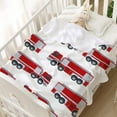 thumbnail image 2 of Red Fire Truck Rescue Emergency Truck2 Flannel Lightweight Blankets Quilt Plush Fleece Soft Bedding Throw Blanket for Couch and Bed 40"x30" for Pet, 2 of 6
