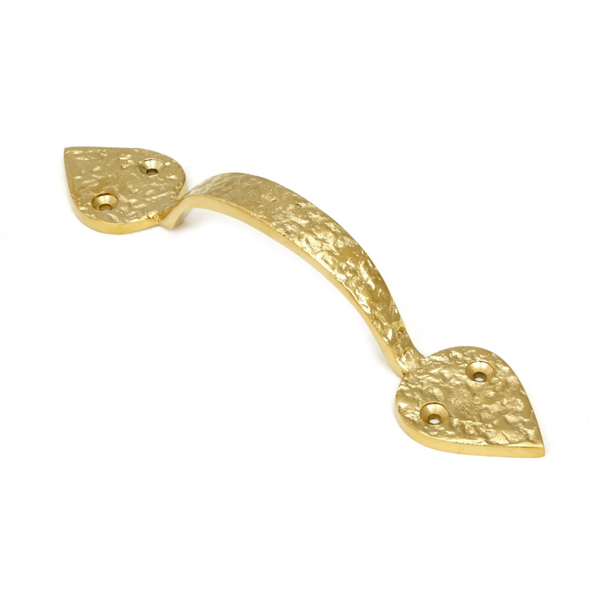 Renovators Supply Brass Door Handle Pulls 8 1/4" L Antique Hammered Brass Gold Cabinet or Farmhouse Gate Pull Handle PVD Coat Finish w/Screws