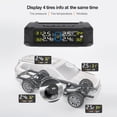 thumbnail image 3 of Tire Pressure Monitoring System, Wireless Solar Tire Pressure Monitoring System with LCD Display, 6 Alarm Modes & 4 External Sensors, Real,time Display Tire Pressure Monitoring System for Car S, 3 of 6