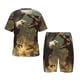 thumbnail image 1 of Balery Dinosaur Bald Eagle Conjunto de Pijama Infantil de Manga Corta con Estampado – Ropa de Dormir de Algodón Suave-Small, 1 of 6