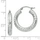 Sterling Silver Rhodié 4.00mm Boucles d'Oreilles Taille Diamant QE3546 – image 2 sur 2