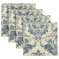 thumbnail image 5 of Satin Native Fab Cotton Dinner Napkin Elegant Blue Damask Pattern Reusable, 5 of 8