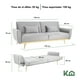 thumbnail image 5 of Sofá Cama Reclinable Para 3 Personas Poliéster Tipo Terciopelo Kingshouse gris 5, 5 of 8