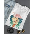thumbnail image 3 of Flower Summer Time Tropical T-Shirt Women -Image by Shutterstock, Female Small, 3 of 4