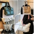 thumbnail image 5 of JennyShop  Lightweight Shoulder Bag Puffer Luxury Bags, Puffy Tote Bag Padded Puffy Tote Lattice Handbags for Women Large Capacity Puffer Tote Bag, 5 of 6