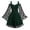 Green, variant on Tuosodrolic Medieval Gothic Dress for Women Spaghetti Strap Midi Dresses Lace Bell Sleeve Vacation Dress Off Shoulder Party Dress