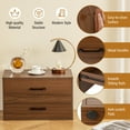 thumbnail image 4 of Giantex 2-Drawer Stackable Dresser, Lateral File Cabinet, Drawer Chest w/Anti-Topping Kits, Walnut, 4 of 6