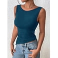 thumbnail image 4 of PRETTYGARDEN Womens Ruched Tank Tops Summer Sleeveless Slim Fit T Shirts Blouses Going Out Y2K Fashion Clothes, 4 of 7