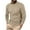 #H-Khaki, variant on GuangCheng Mens Crewneck Pullover Sweaters Kint Classic Casual Tops with Ribbing Edge