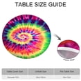 thumbnail image 6 of Colorful Tie Dye Pattern Round Fitted Tablecloth with Elastic Edge,Dining Table Cover Waterproof,Outdoor Round Tablecloth for Camping,Dining,Indoor and Outdoor, 6 of 7
