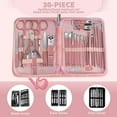 thumbnail image 4 of Women Manicure kit Professional sat Nail Set kit Pedicure Kit 30 in 1 Nail Clippers for Women Grooming Nail Care kit with Luxurious Travel Case Pink, 4 of 17