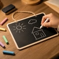 thumbnail image 5 of Double Sided Wooden Hanging Blackboard Portable Creative Message Memo Board 6.3x4.72in with Rope for Store Menu Cafe Home Desktop Display, 5 of 8