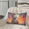 thumbnail image 5 of Sikiie Starry Sky Cute Horse Print Plush Pillow Cover, Wrinkle-proof and Stain-resistant Pillow Protector without Pillow Core, Home Decoration-14"x20", 5 of 6