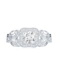 thumbnail image 4 of Rosec Jewels Vintage Engagement Ring - Lab Grown Diamond Halo Ring - EF-VS Quality Certified, 14K White Gold, US 10.50, 4 of 8