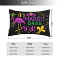 thumbnail image 2 of Cauagu Mardi Gras with Flamingo Print Pillow Covers with Envelope Closure,1PC Pillow Cases Decorative Pillow Case for Bed & Couch, Pillows Not Included-20"x30", 2 of 6