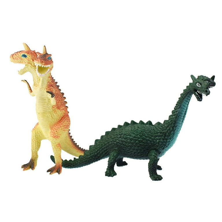 HYDa 2Pcs Kids Realistic Dual Headed Dinosaur Model Action Figure