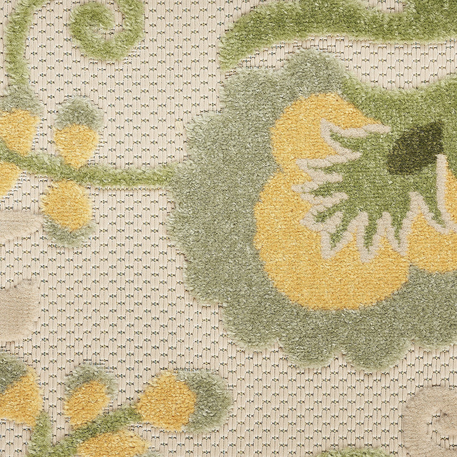 Nourison Aloha Farmhouse Indoor/Outdoor Ivory Green 3'6" x 5'6" Area Rug (4x6)