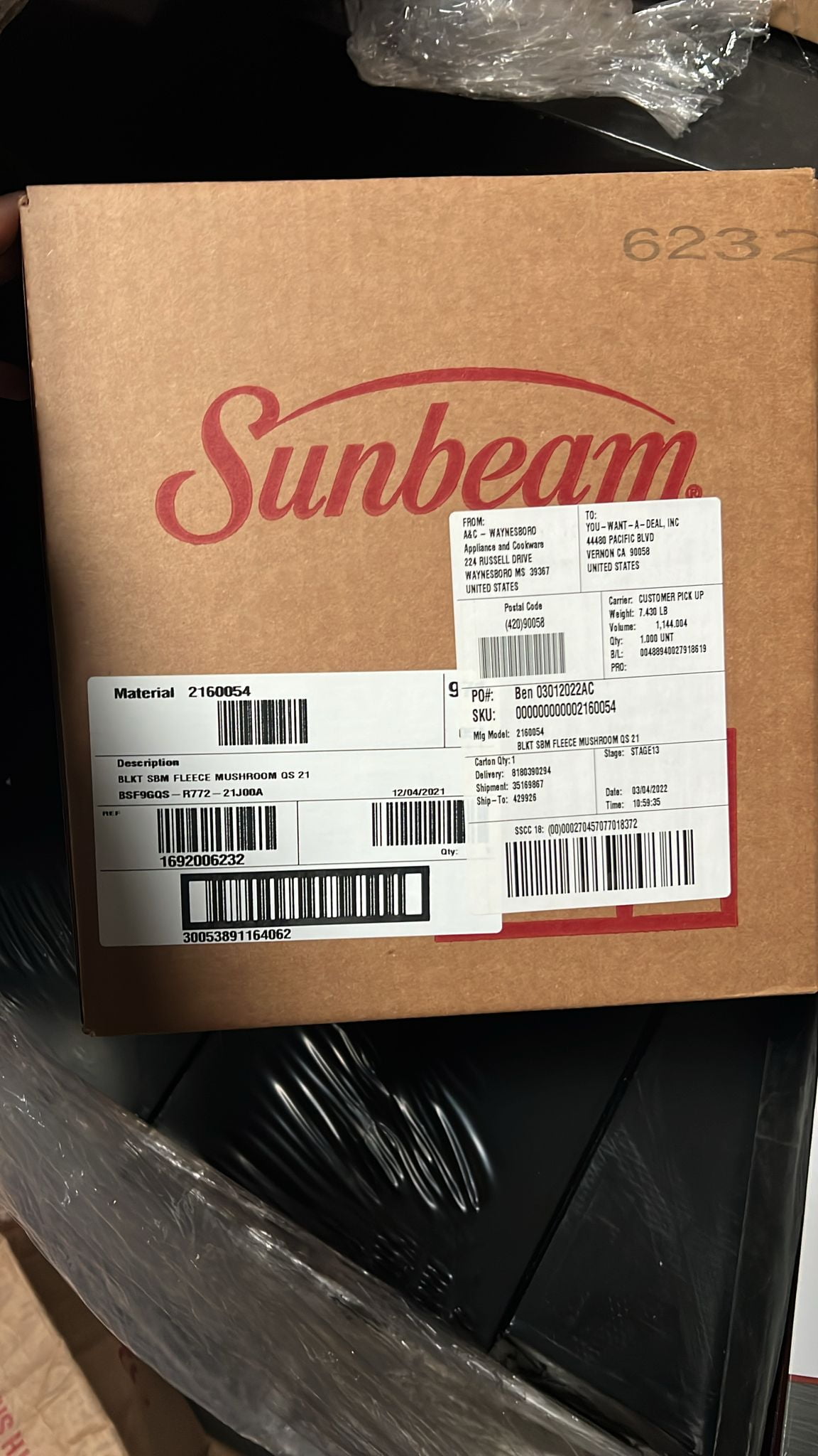Sunbeam Royal Ultra Mushroom Heated Blanket 10 Heat Settings  Washable, Queen