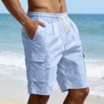 thumbnail image 5 of LWavelet Cargo Athletic Shorts Men Drawstring Elastic Waist Hiking Shorts Outdoor Classic Tactical Shorts with Multi Pockets, 5 of 6