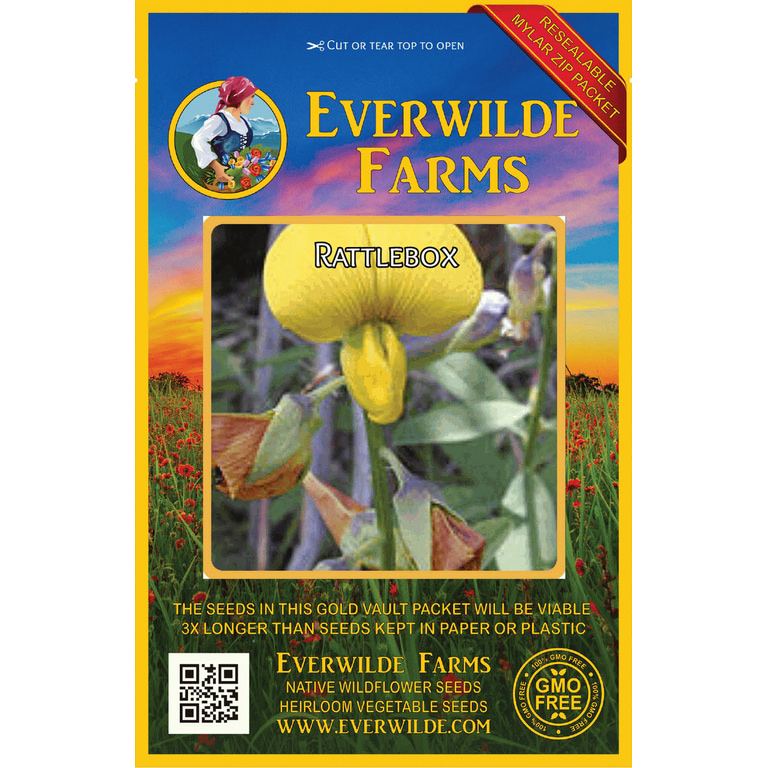 Everwilde Farms - 1 oz Seedbox Native Wildflower Seeds - Gold Vault Bulk Seed Packet, Brown