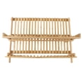 thumbnail image 1 of Escurridor de platos plegable BuyWeek de madera 2 niveles, 1 of 12