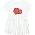thumbnail image 3 of Inktastic Red Poppy Flowers Girls Baby Dress, 3 of 5